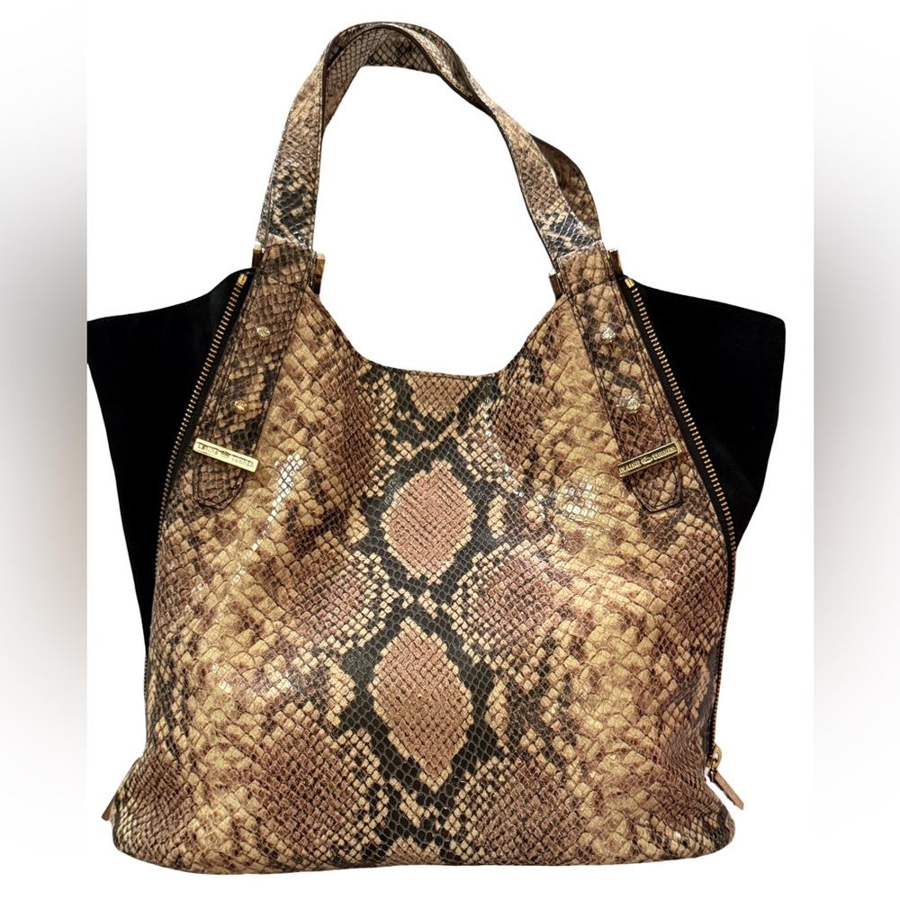 Elaine Turner Brown Snakeskin Shoulder Bag